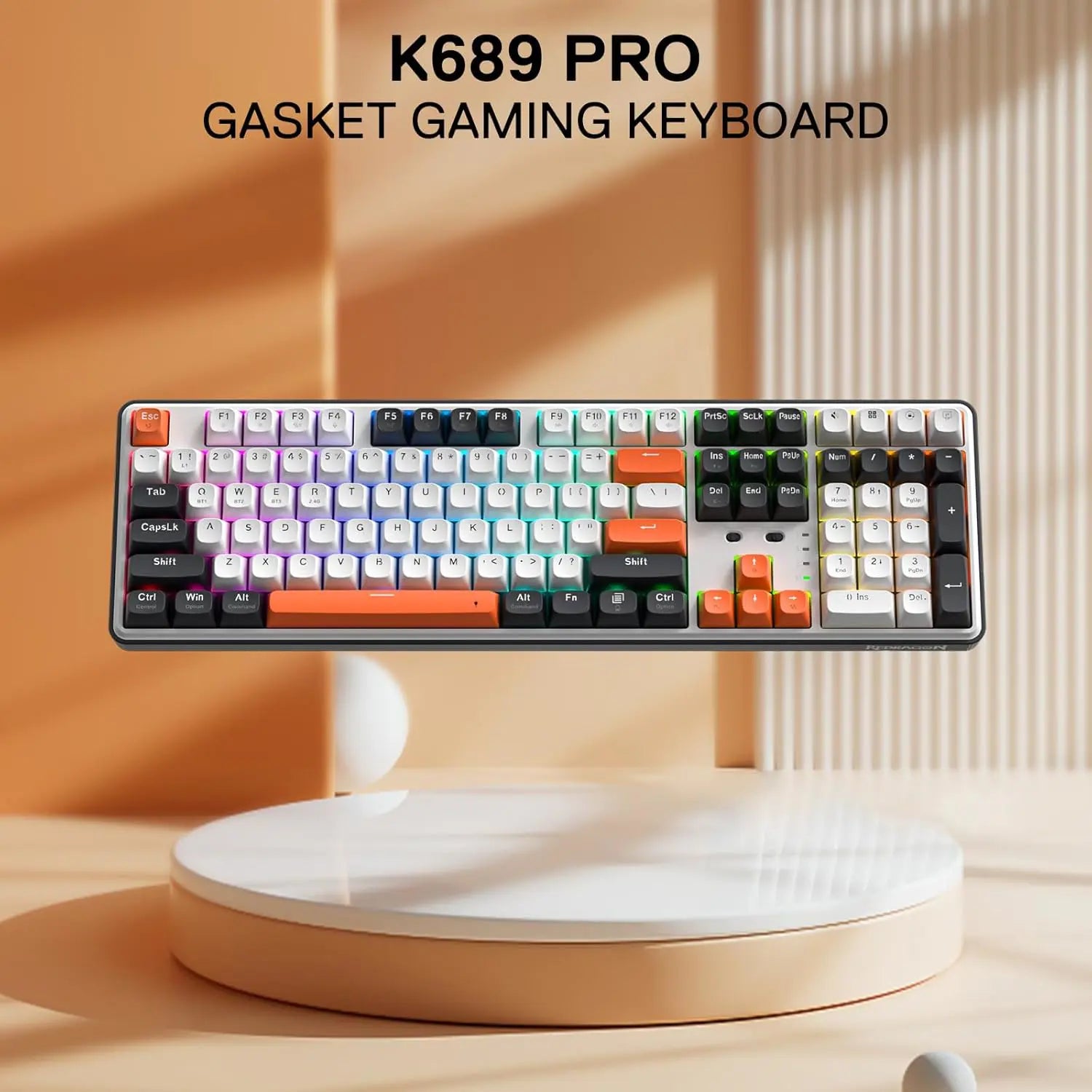 Redragon K689 Wyvern Pro Wireless Gasket RGB Gaming Keyboard