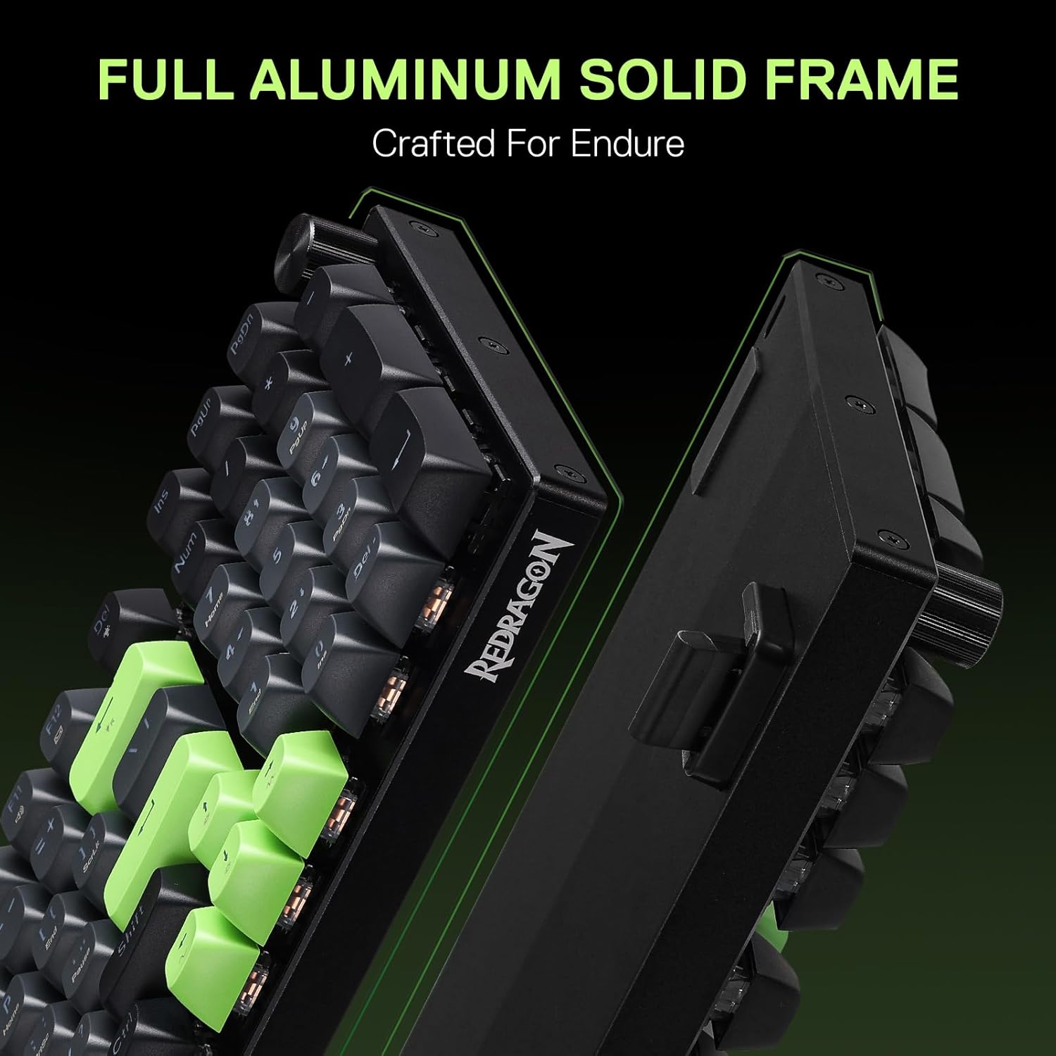 Redragon K740 Wired RGB Gaming Keyboard - Green Blaze