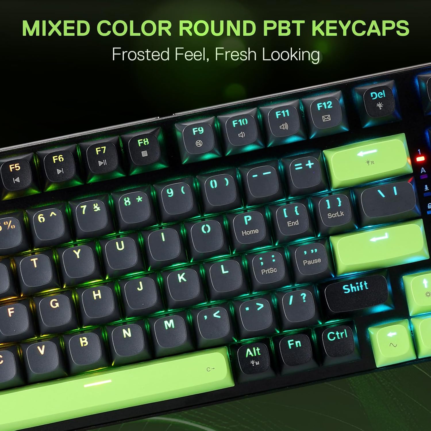 Redragon K740 Wired RGB Gaming Keyboard - Green Blaze