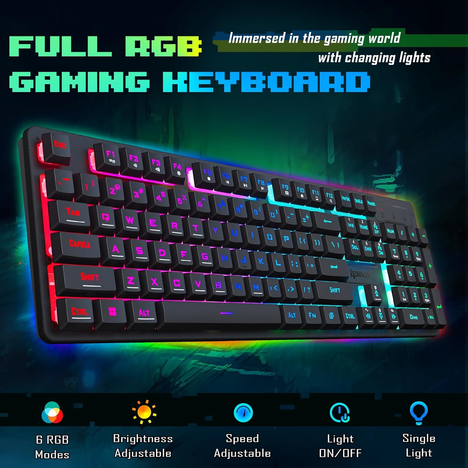 Redragon S107 Gaming Keyboard and Mouse Combo
