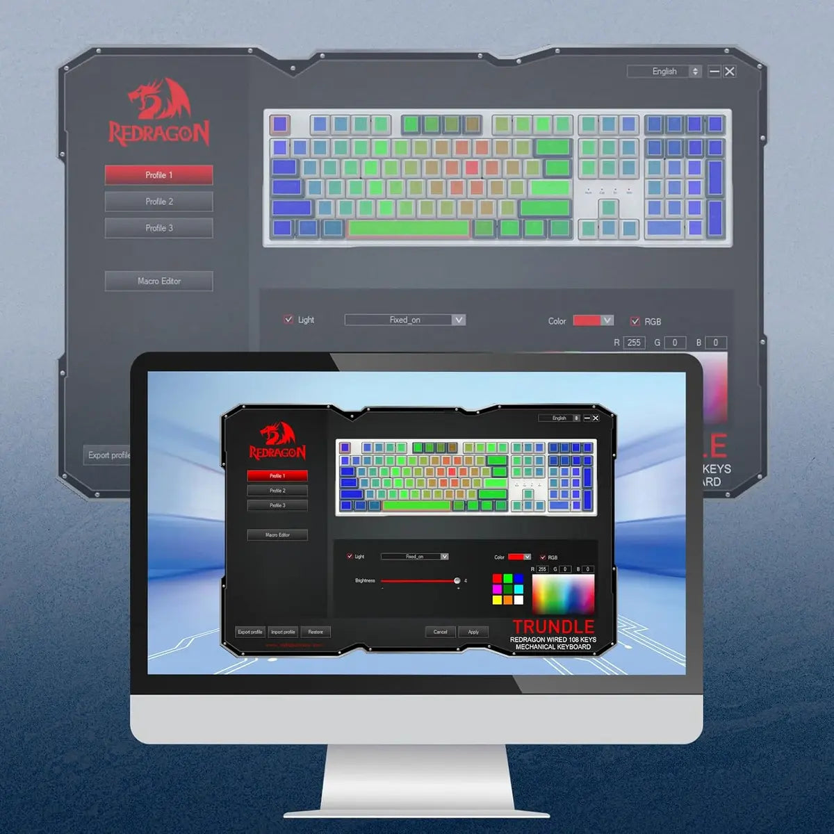 Redragon Trundle K668 WBO Wired Gasket RGB Gaming Keyboard