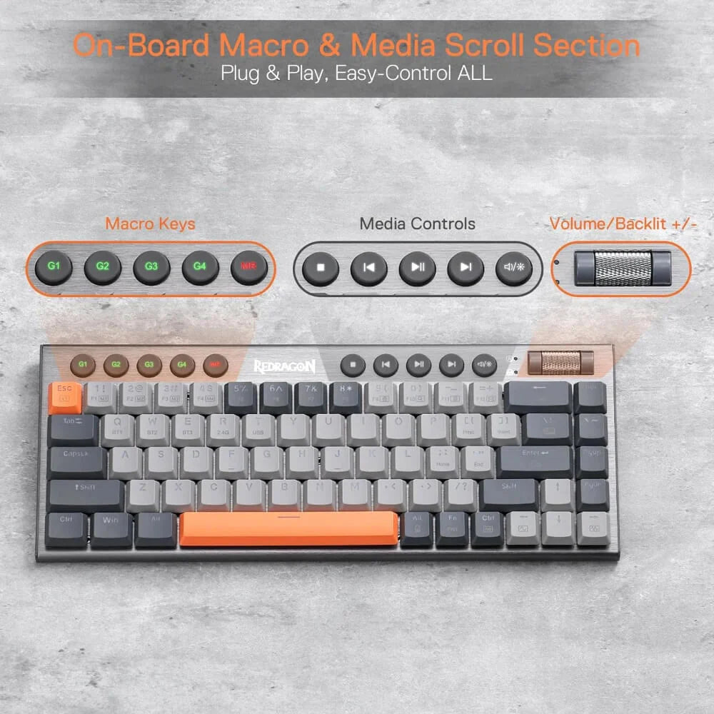 Redragon K609 HORUS PRO 65% Wireless RGB Mechanical Keyboard - PakByte  