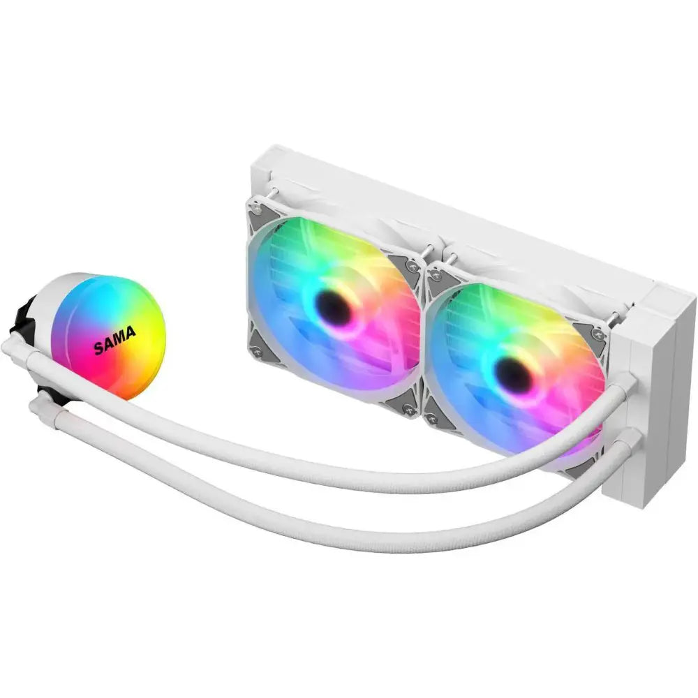 Sama SL240 AIO 240mm Liquid CPU Cooler - White