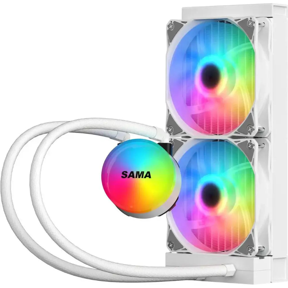 Sama SL240 AIO 240mm Liquid CPU Cooler - White