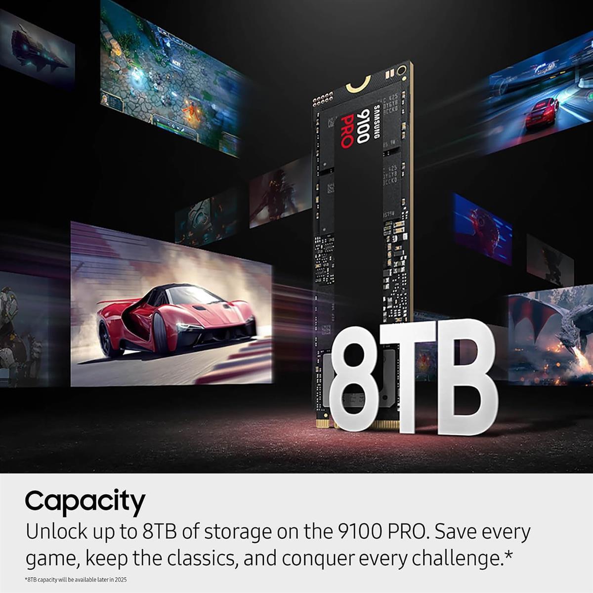 Samsung 9100 PRO 1TB NVMe M.2 SSD, PCIe 5.0x4 M.2 2280