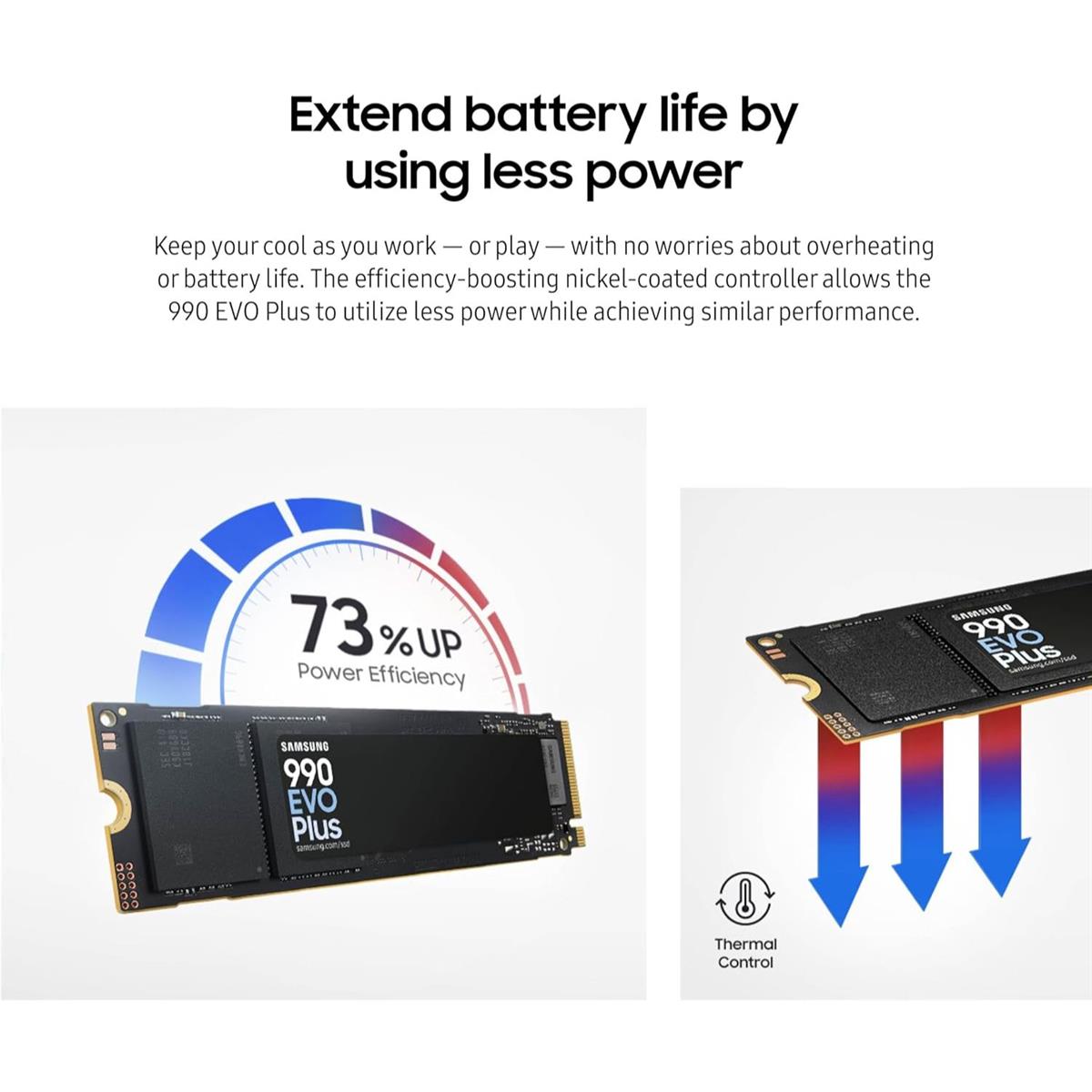 Samsung 990 EVO Plus 4TB SSD, PCIe Gen 4x4 | Gen 5x2 M.2 2280