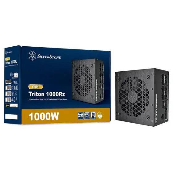 SilverStone Triton 1000Rz Cybenetics Gold 1000W ATX 3.1 PCIe 5 Fully Modular Power Supply - Black