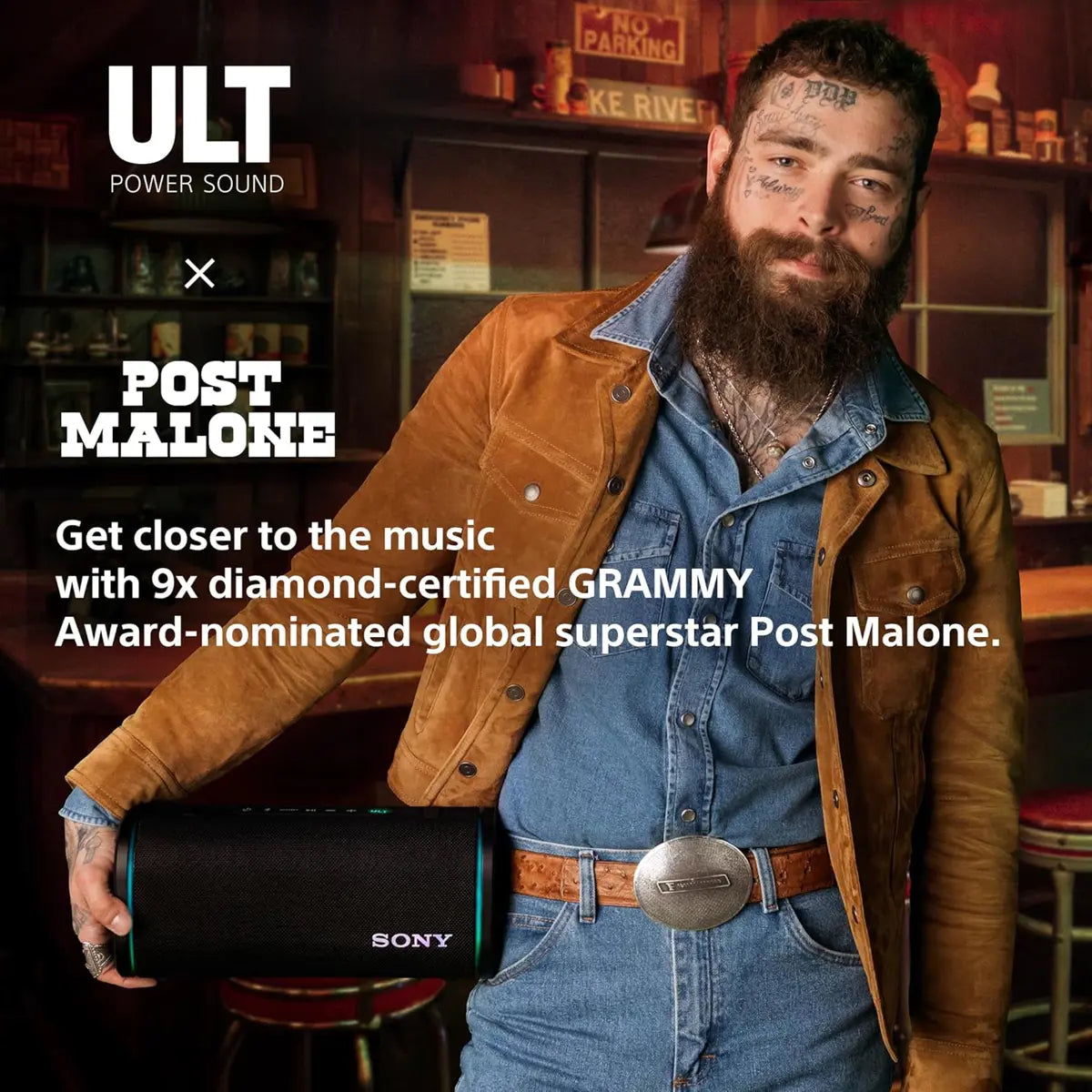 Sony ULT Field 5 Wireless Portable, IP67 Waterproof Bluetooth Speaker - Black