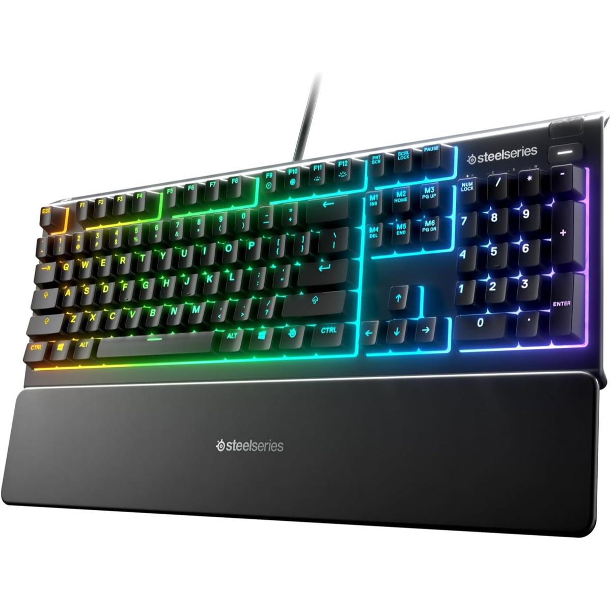 Steelseries Apex 3 Whisper-Quiet Switches Full Size Gaming Keyboard - PakByte Computers  