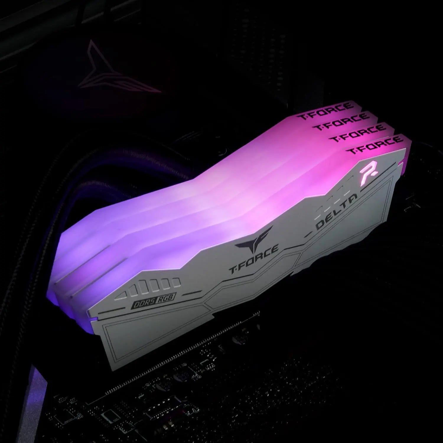 TeamGroup T-Force Delta RGB DDR5 64GB (2x32GB) 6000MHz CL38 Desktop Memory - White