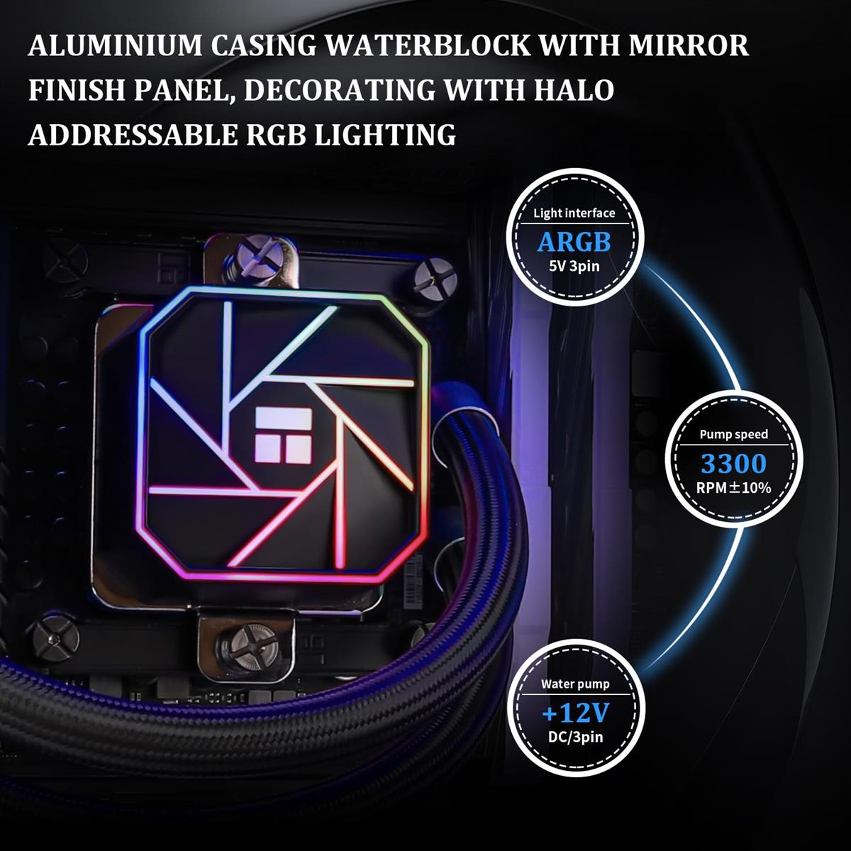 Thermalright Aqua Elite 360 V3 ARGB AIO 360mm Liquid CPU Cooler - Black