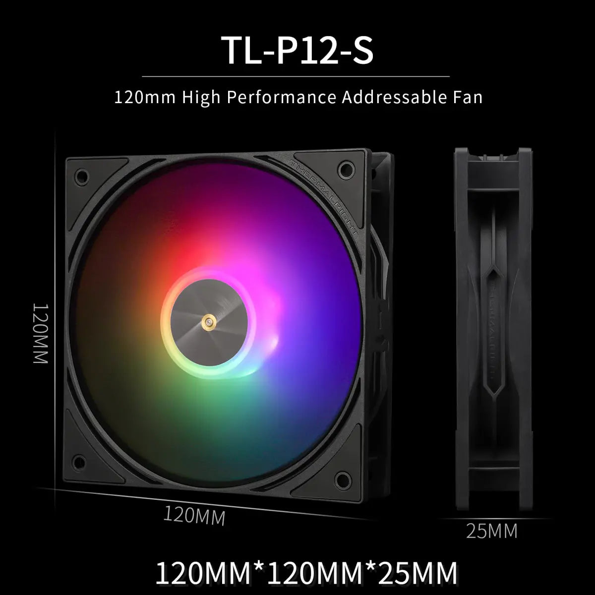 Thermalright Assassin X 120 R Digital ARGB Black CPU Cooler - Black