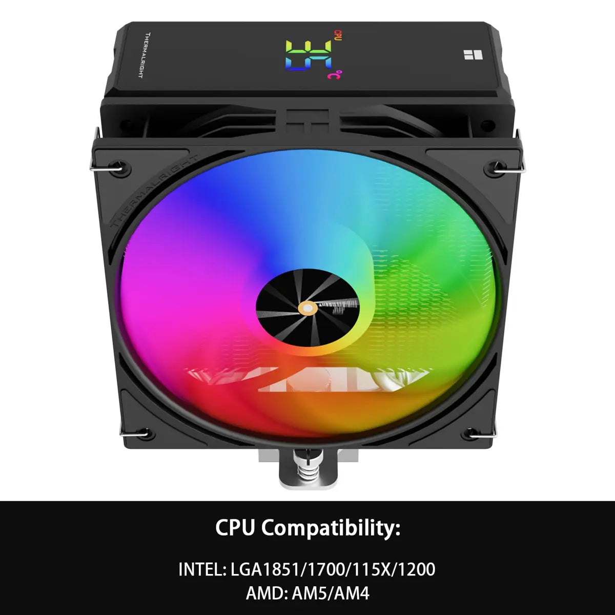 Thermalright Assassin X 120 R Digital ARGB Black CPU Cooler - Black