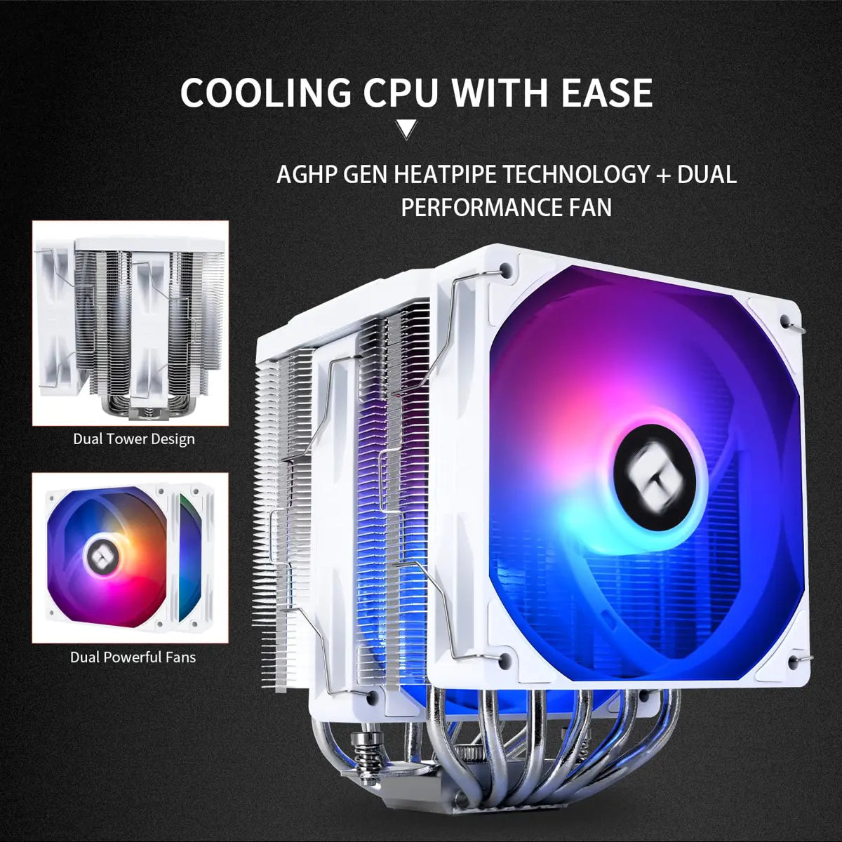Thermalright Peerless Assassin 120 Digital ARGB White CPU Air Cooler - White