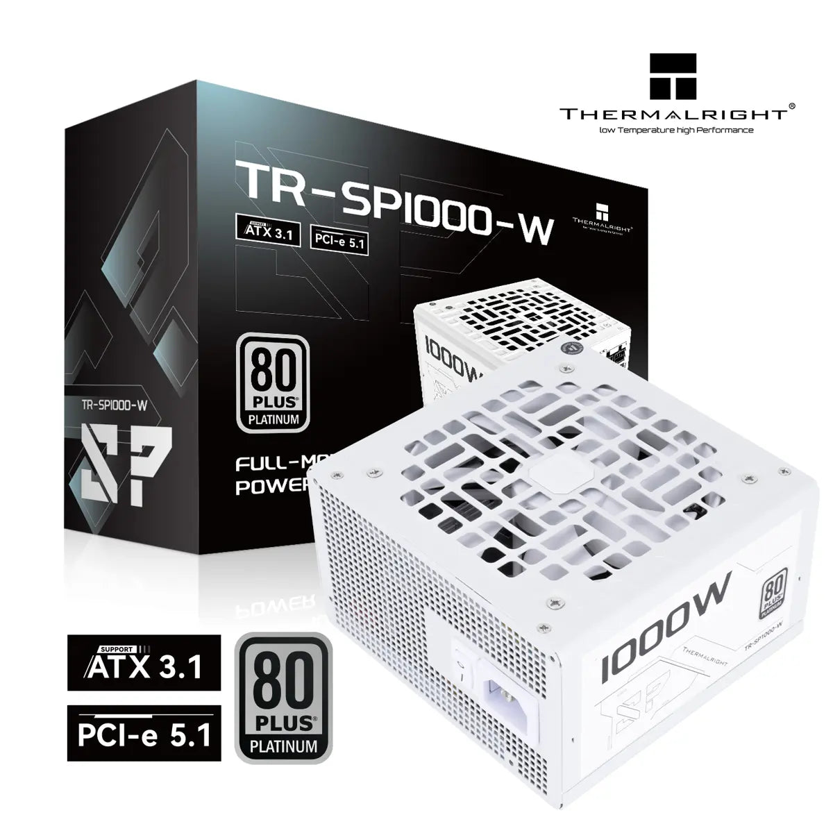 Thermalright SP-1000-W 1000W 80 Plus Platinum Fully Modular Power Supply - White