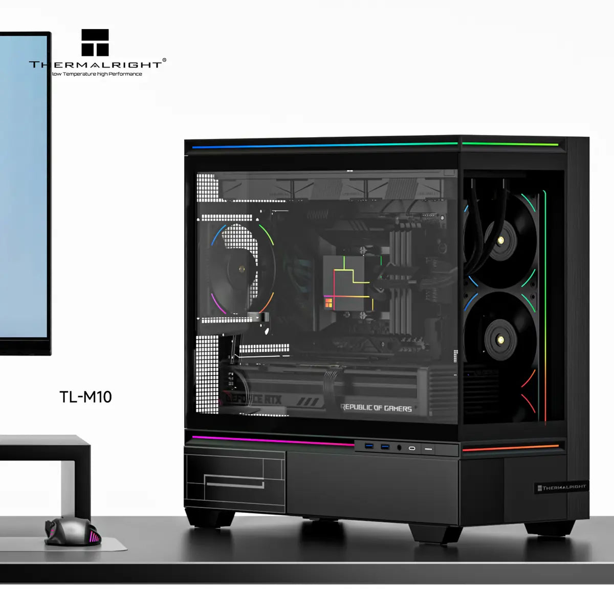 Thermalright TL-M10 Mid-Tower Micro-ATX Gaming Case - Black