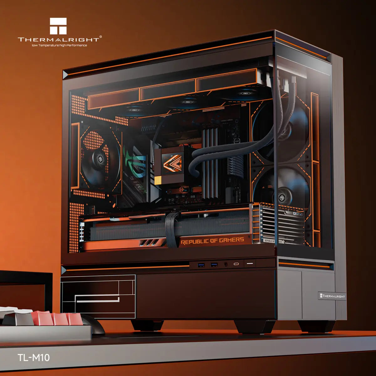 Thermalright TL-M10 Mid-Tower Micro-ATX Gaming Case - Black