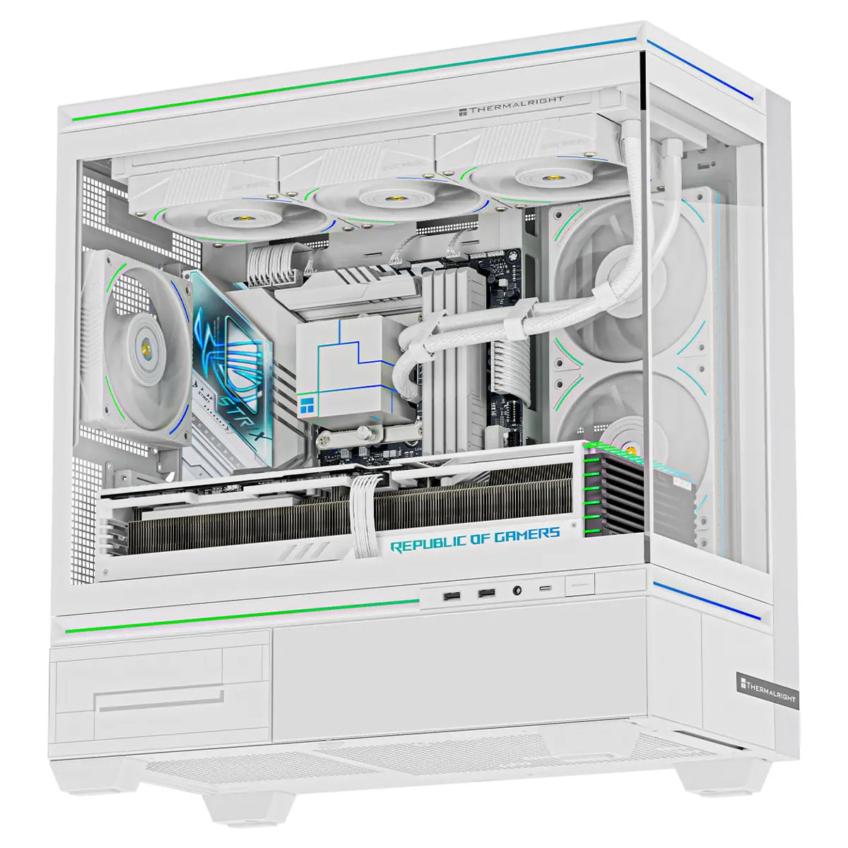 Thermalright TL-M10 Vision LCD Screen Mid-Tower Micro-ATX Gaming Case - White