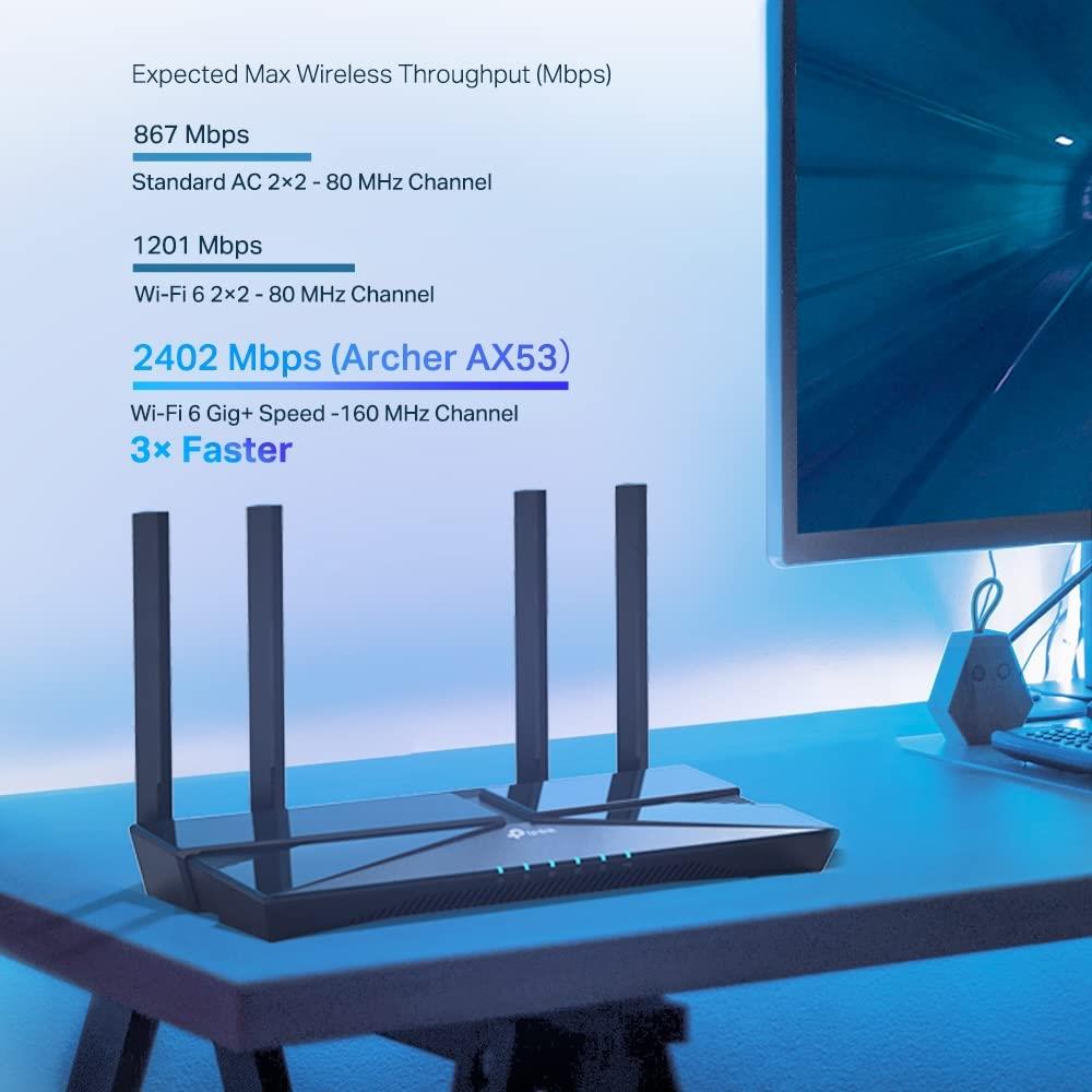 TP-Link Archer AX53 Next-Gen Wi-Fi 6 AX3000 Dual Band Smart Wireless Router