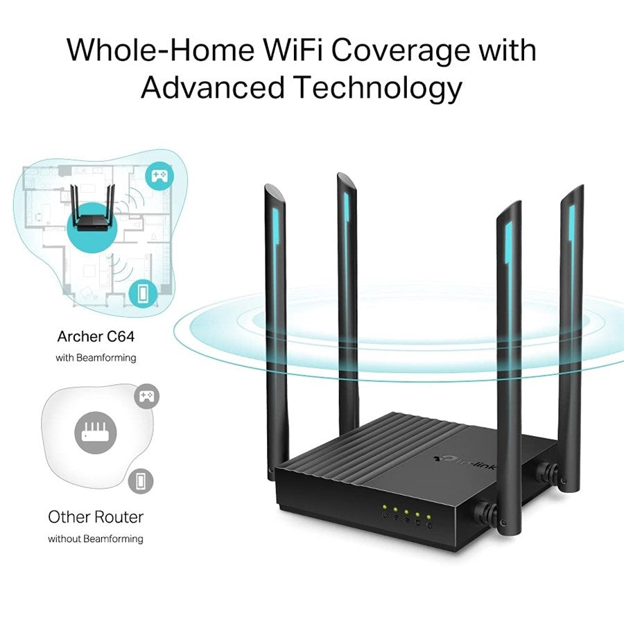 TP-Link Archer C64 AC1200 Dual-Band Gigabit Wi-Fi Router