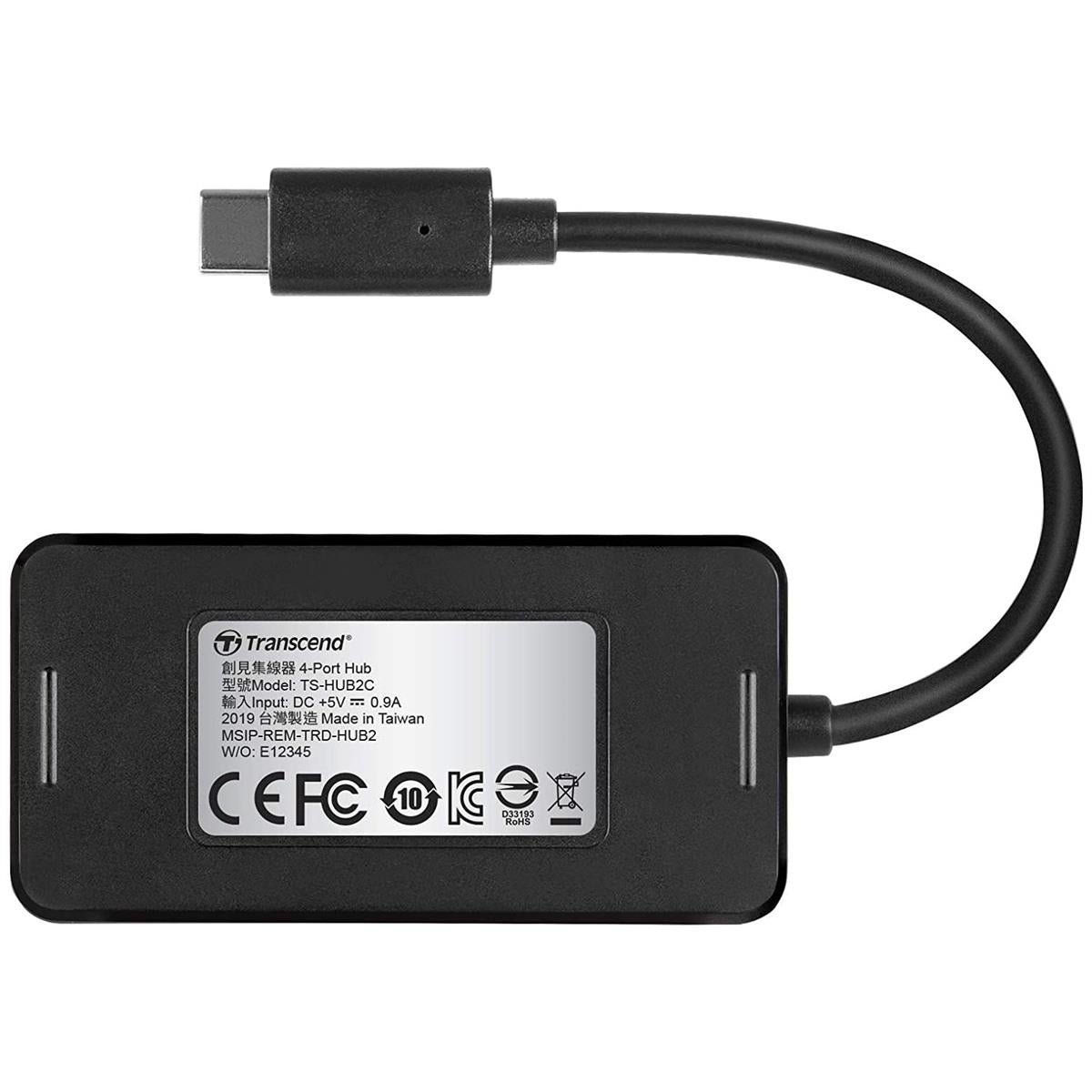 Transcend HUB2C 4-Port USB Hub - PakByte Computers  