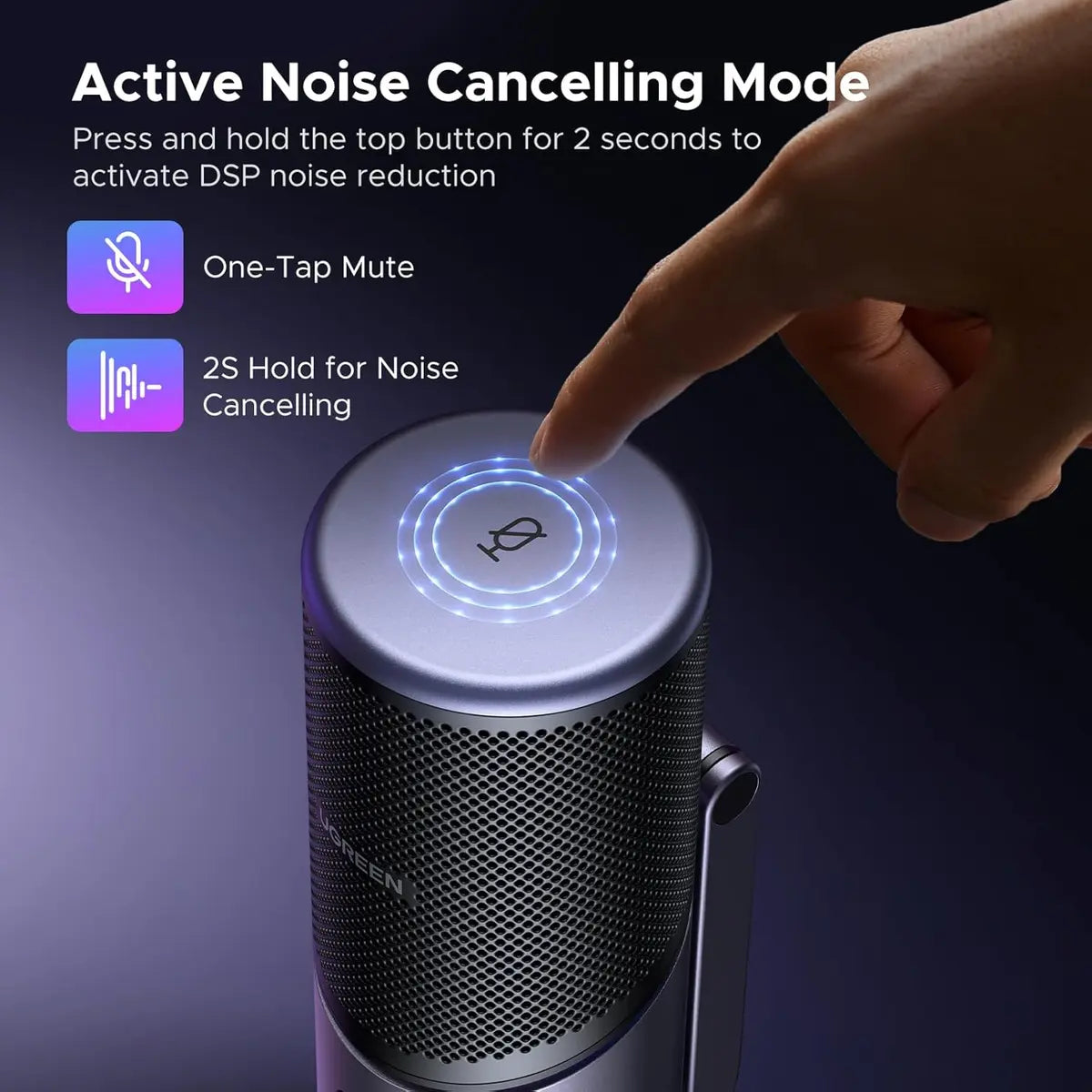 Ugreen 35629 Microphone for PC, USB Mic with RGB Lights