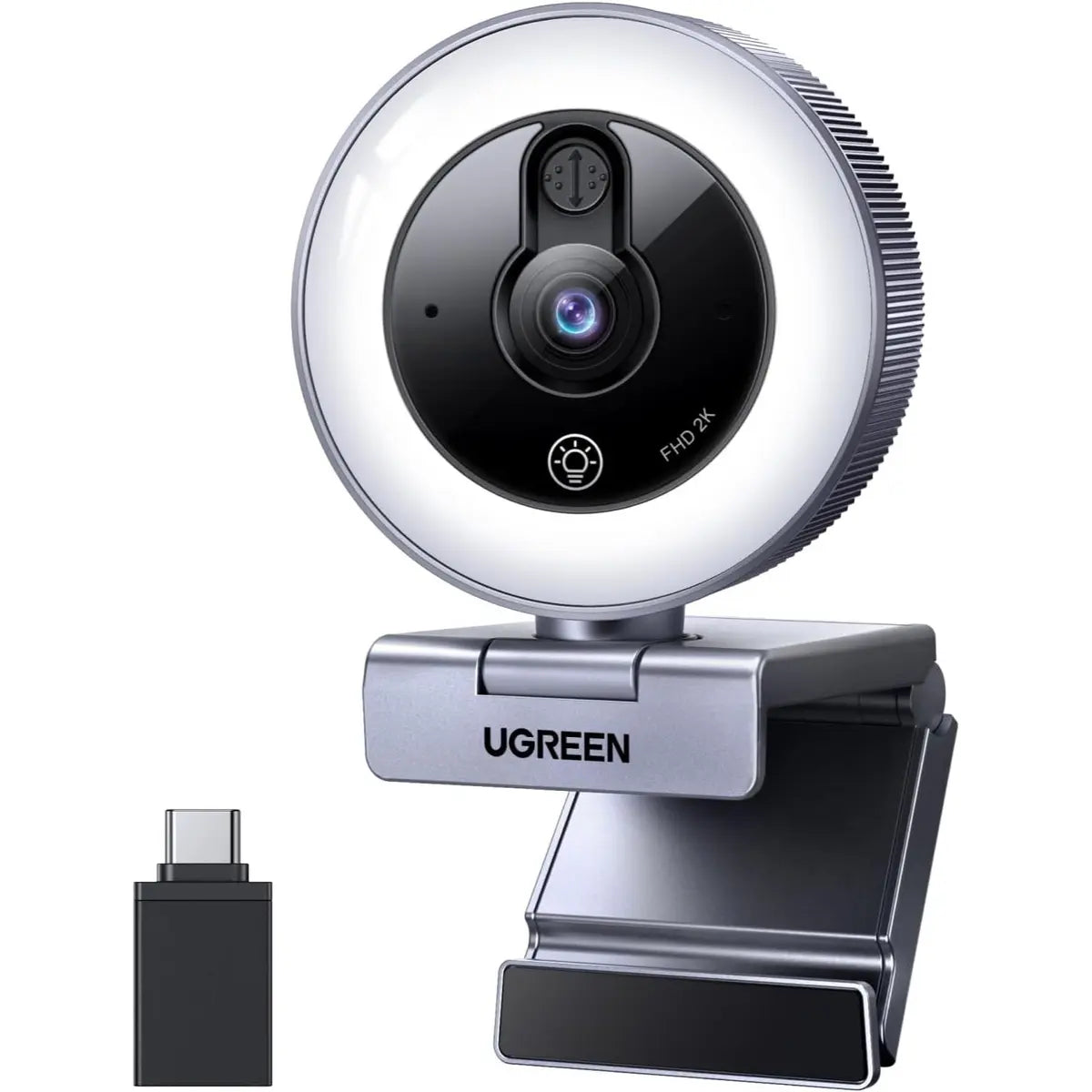 Ugreen 65857 2K Webcam with 4-Level Ring Light