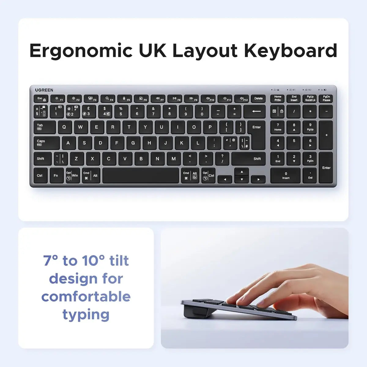 Ugreen 75163 Wireless Bluetooth Keyboard