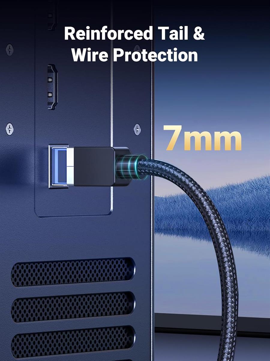 Ugreen Cat 8 Ethernet Cable, High Speed Braided 40Gbps 2000Mhz Network Cord 10M