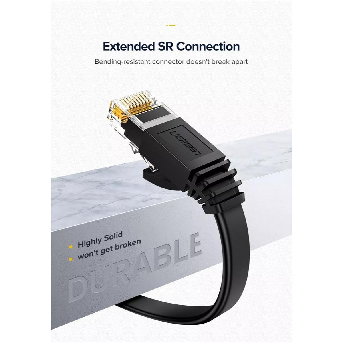 Ugreen 20161 Cat 6 U/UTP Ethernet Lan Cable with Gold-Plated Conductor 3M