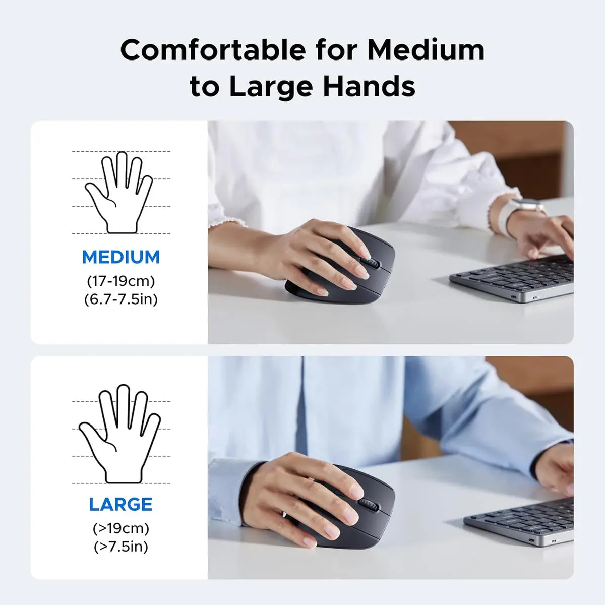Ugreen 65042 Ergonomic, Wireless Bluetooth Vertical Mouse