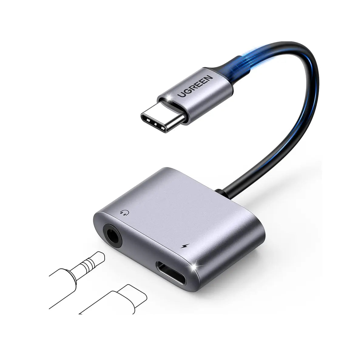 Ugreen 60164 USB-C to 3.5mm Headphone and Charger Adapter