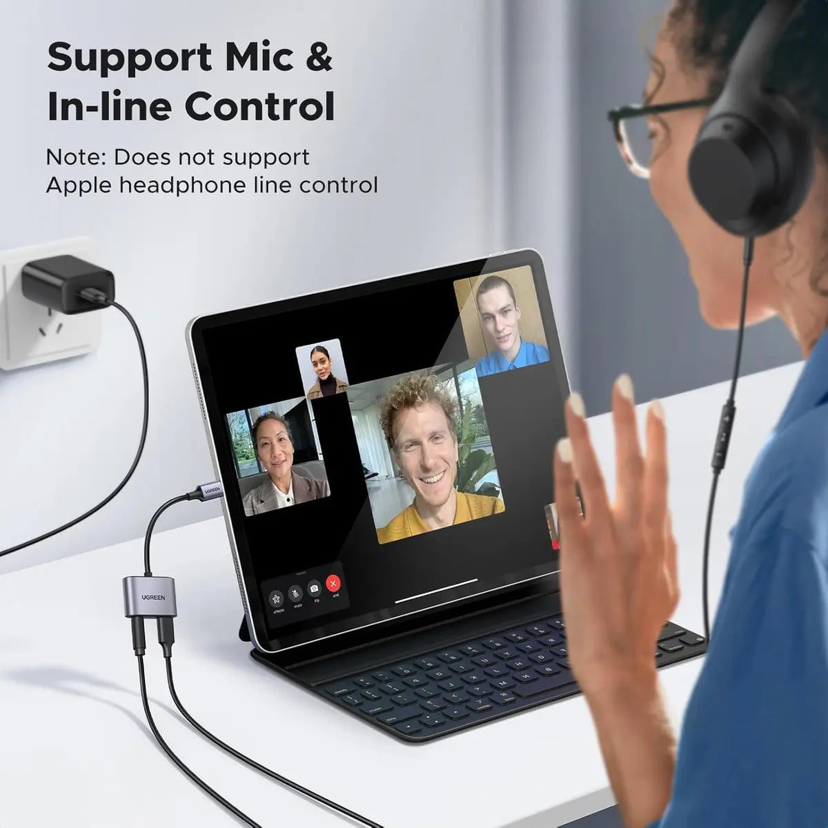 Ugreen 60164 USB-C to 3.5mm Headphone and Charger Adapter