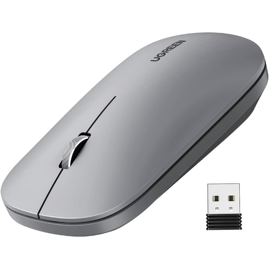 Ugreen Slim 2.4G Wireless Mouse - Light Gray - PakByte Computers  