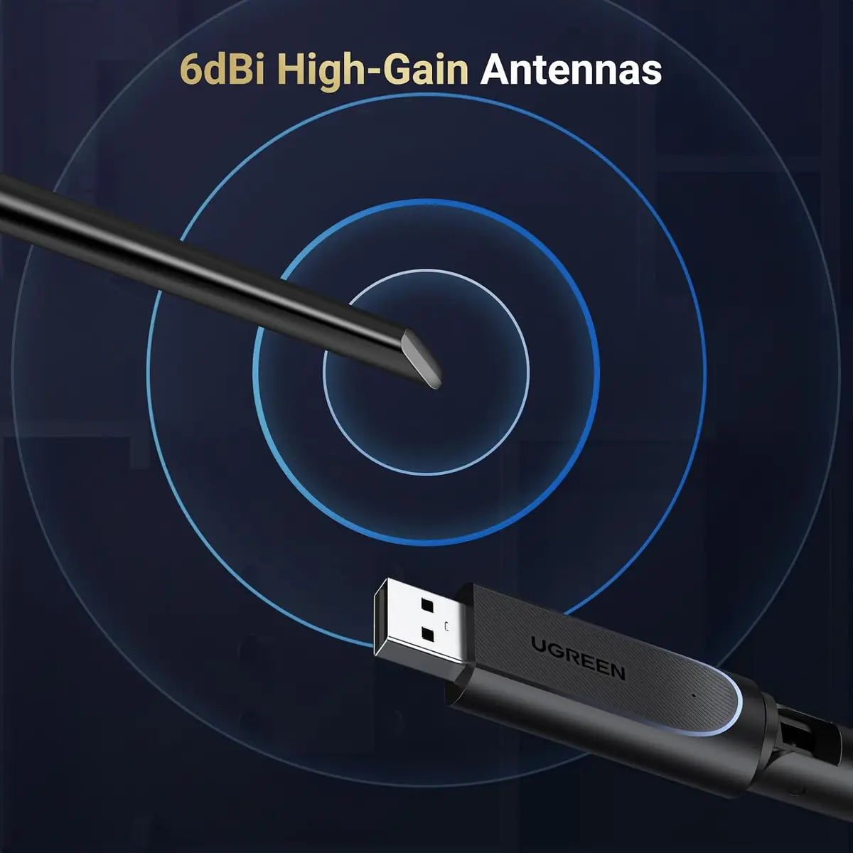 Ugreen 35265 AX900 USB High-Gain Dual Band Wi Fi Adapter